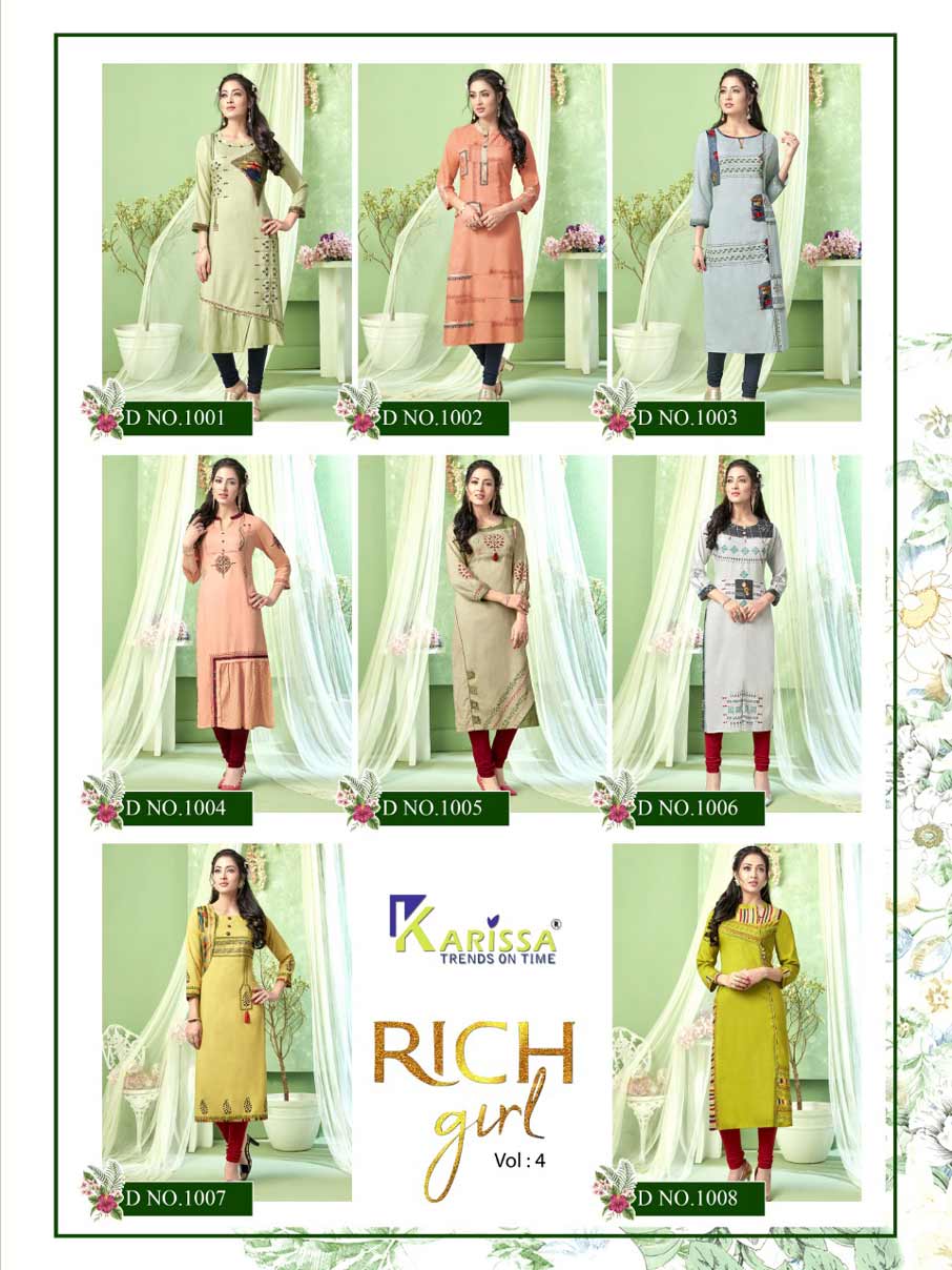 Rich Girl Vol-4 Hand Block Print Wholesale Kurti Rich Girl Vol-4 Hand Block Print Wholesale Kurti